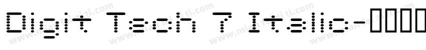 Digit Tech 7 Italic字体转换